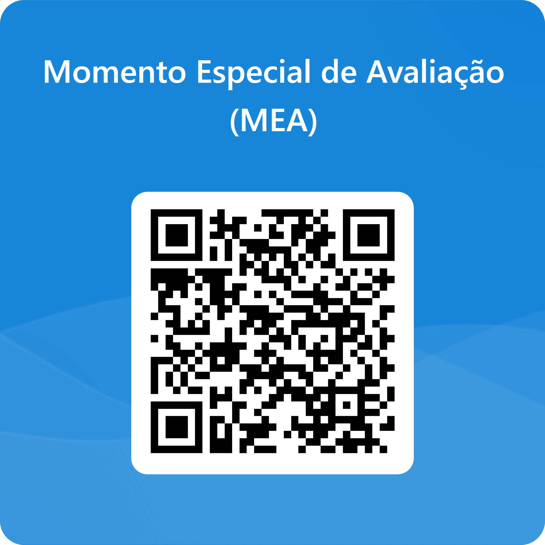 QR Code para inscrição no Momento Especial de Avaliação (MEA)